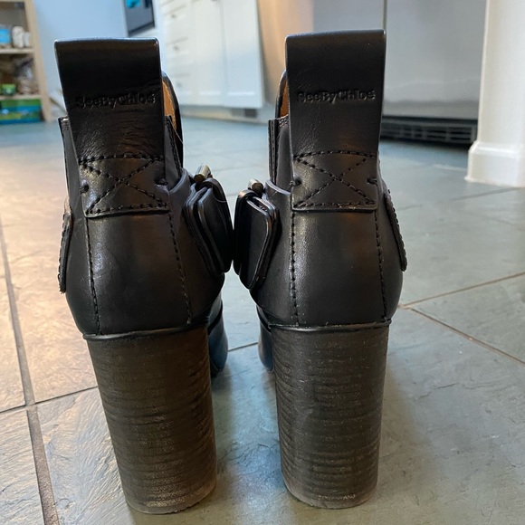 VGUC - see by Chloe black leather boots size 8 - Picture 2 of 6